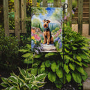 Airedale Terrier Spring Path Garden Flag  – Dog-Themed Floral Outdoor Decor