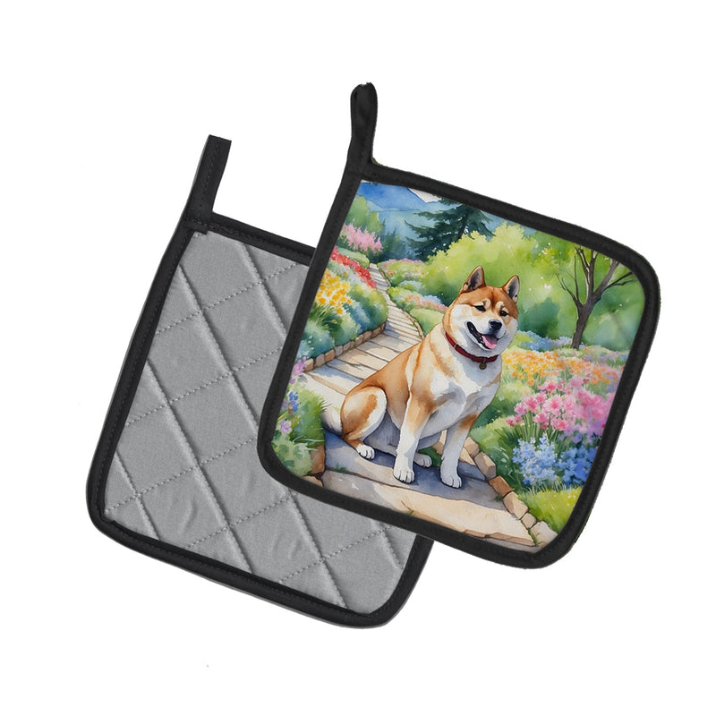 Akita Spring Garden Pair of Pot Holders