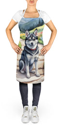 Alaskan Klee Kai Spring Garden Apron – Artist-Designed Kitchen, BBQ & Craft Apron
