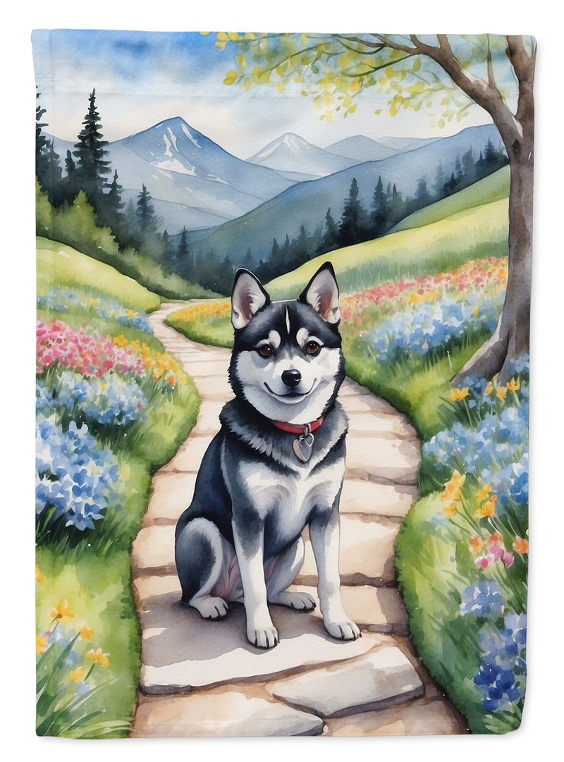 Alaskan Klee Kai Spring Path Garden Flag