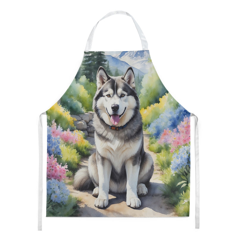 Alaskan Malamute Spring Garden Apron