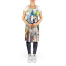 American Bulldog Spring Garden Apron – Artist-Designed Kitchen, BBQ & Craft Apron