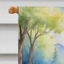 American Bulldog Spring Path House Flag