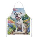 American Bulldog Spring Garden Apron – Artist-Designed Kitchen, BBQ & Craft Apron