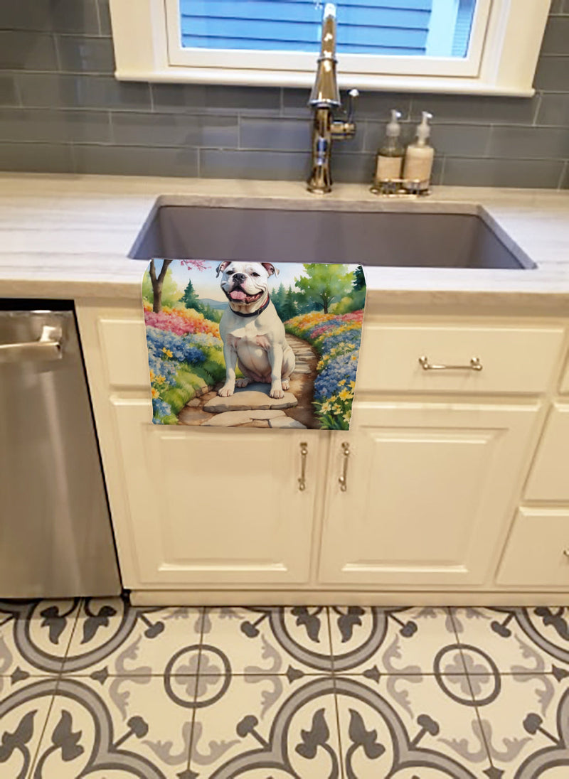 American Bulldog Spring Garden Kitchen Towel