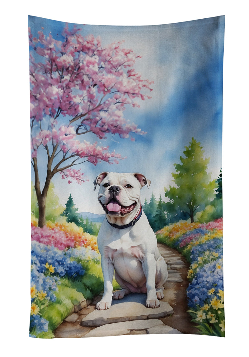 American Bulldog Spring Garden Kitchen Towel