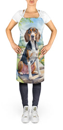 American English Coonhound Spring Garden Apron – Artist-Designed Kitchen, BBQ & Craft Apron