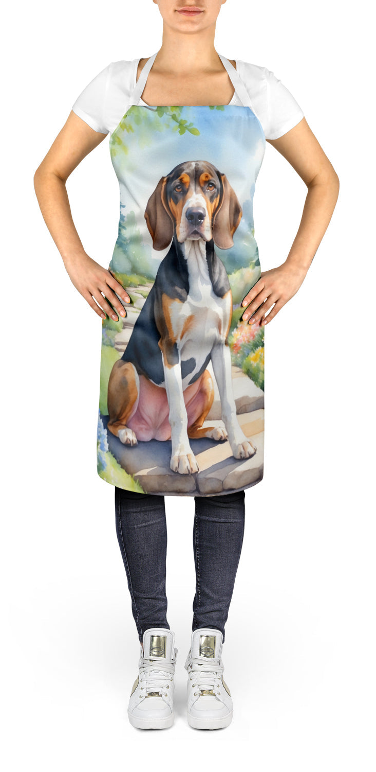 American English Coonhound Spring Garden Apron – Artist-Designed Kitchen, BBQ & Craft Apron