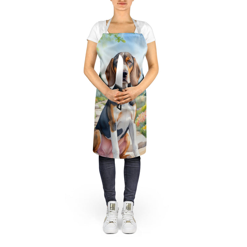 American English Coonhound Spring Garden Apron – Artist-Designed Kitchen, BBQ & Craft Apron