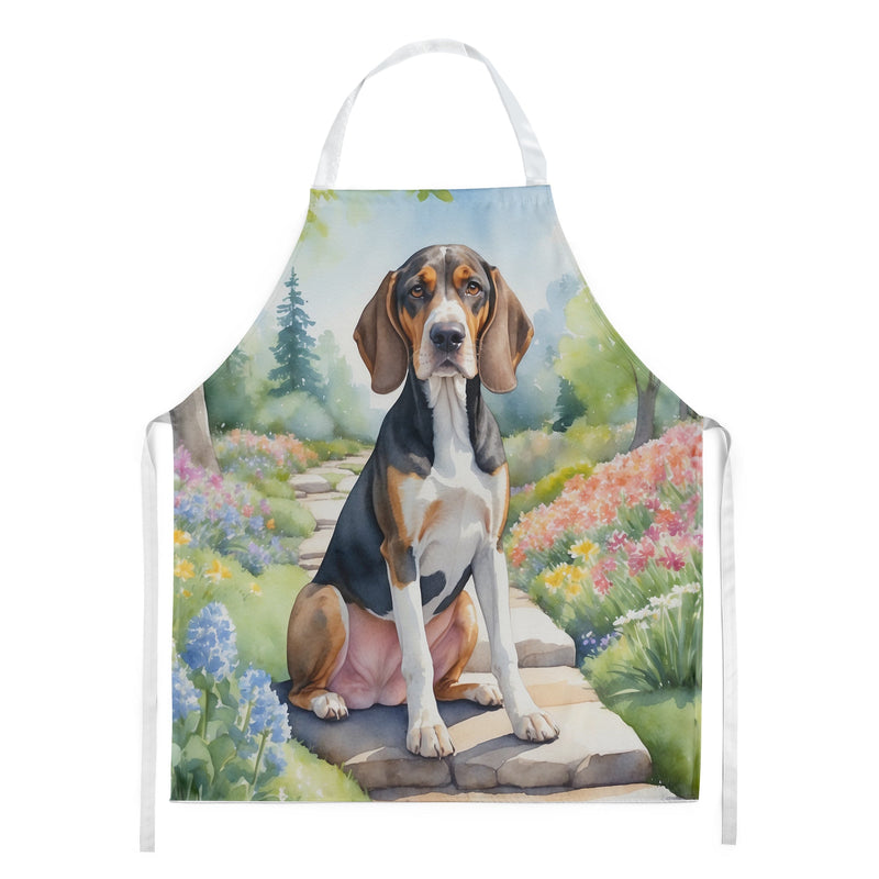 American English Coonhound Spring Garden Apron – Artist-Designed Kitchen, BBQ & Craft Apron
