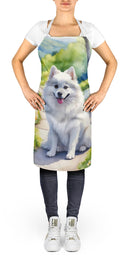 American Eskimo Spring Garden Apron – Artist-Designed Kitchen, BBQ & Craft Apron