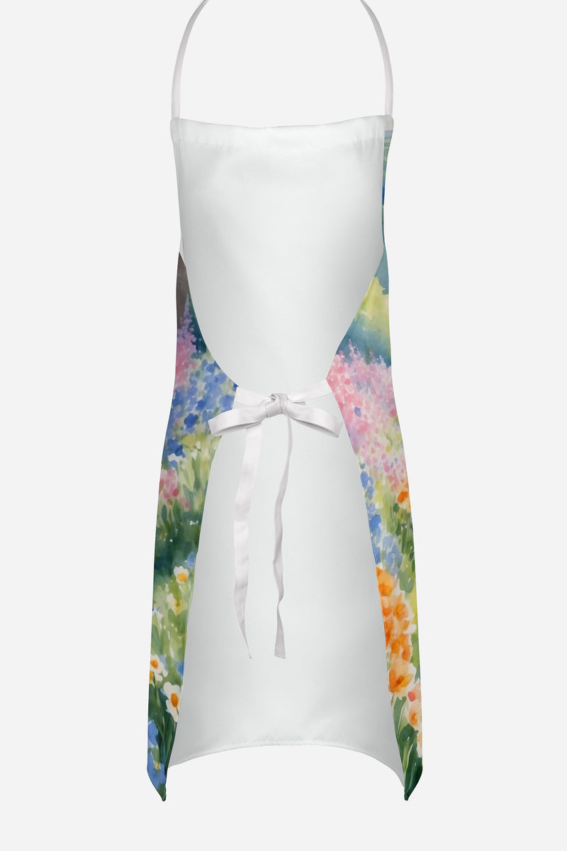 American Eskimo Spring Garden Apron – Artist-Designed Kitchen, BBQ & Craft Apron