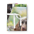 American Water Spaniel Spring Garden Apron – Artist-Designed Kitchen, BBQ & Craft Apron