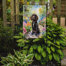 American Water Spaniel Spring Path Garden Flag  – Dog-Themed Floral Outdoor Decor