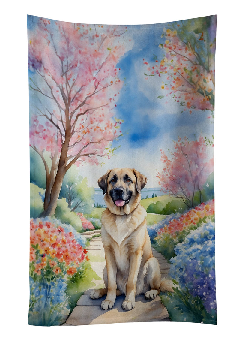 Anatolian Shepherd Spring Garden Kitchen Towel