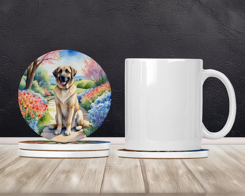 Anatolian Shepherd Spring Garden Large Sandstone Coasters Pack of 4