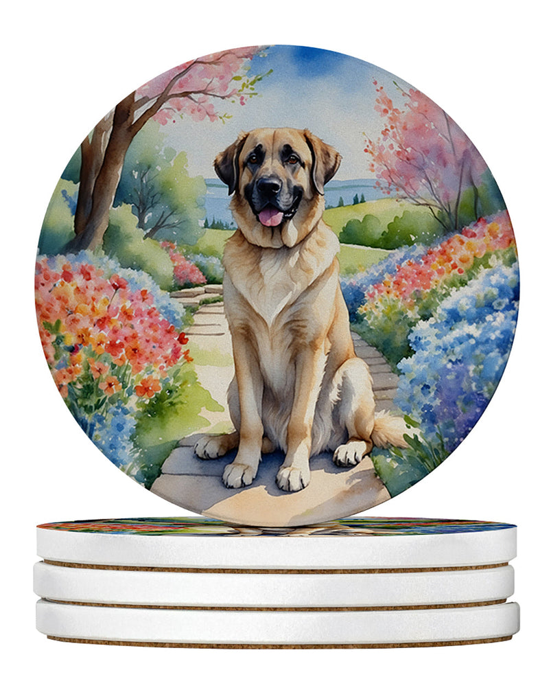 Anatolian Shepherd Spring Garden Large Sandstone Coasters Pack of 4