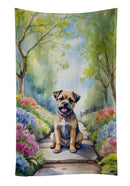 Border Terrier Spring Path Kitchen Towel