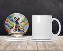 Border Terrier Spring Path Large Sandstone Coasters Pack of 4