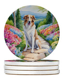 Borzoi Spring Path Large Sandstone Coasters Pack of 4