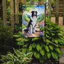 Borzoi Spring Path Garden Flag  – Dog-Themed Floral Outdoor Decor