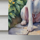 White Boxer Spring Path House Flag