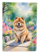 Chow Chow Spring Path Garden Flag  – Dog-Themed Floral Outdoor Decor