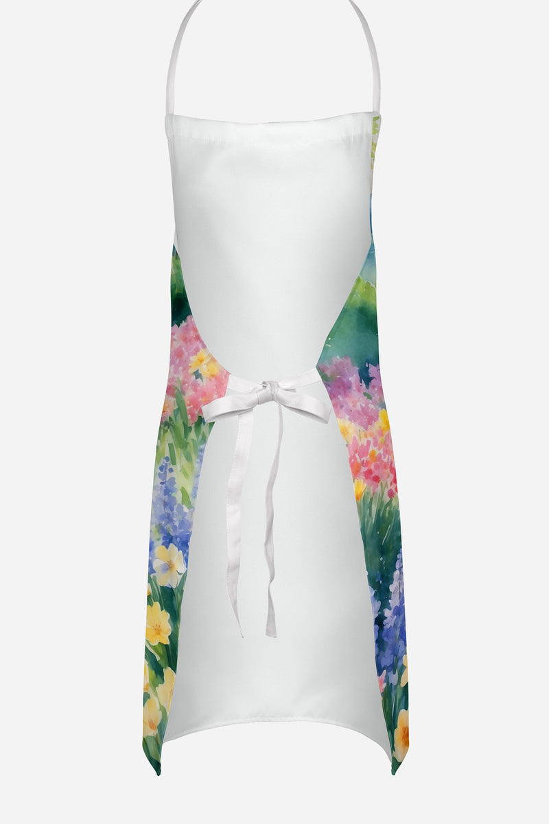 Corgi Spring Path Apron – Artist-Designed Kitchen, BBQ & Craft Apron