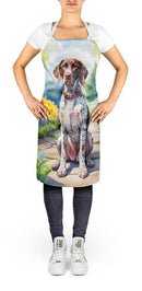 German Shorthaired Pointer Spring Path Apron – Artist-Designed Kitchen, BBQ & Craft Apron