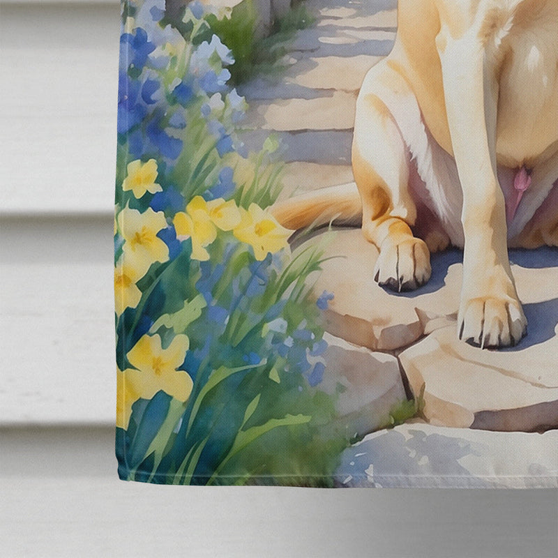 Labrador Retriever Spring Path House Flag