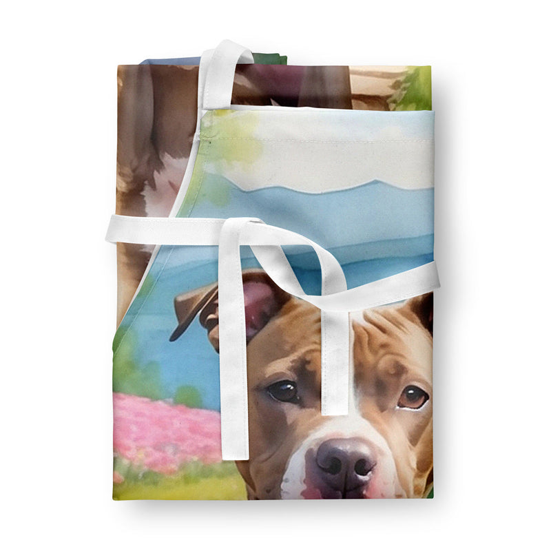 Pit Bull Terrier Spring Path Apron