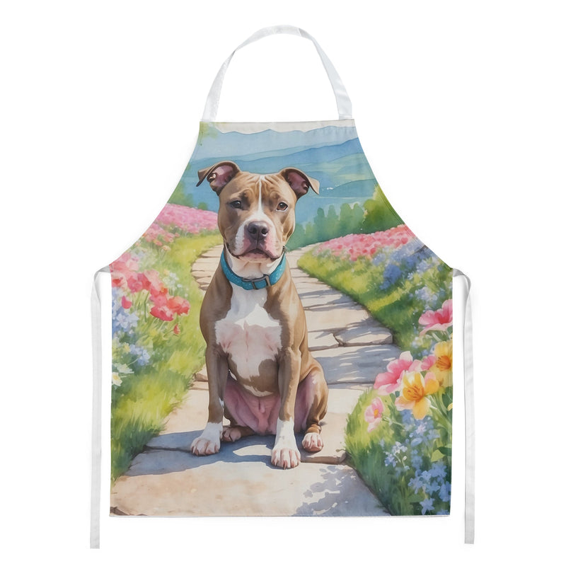 Pit Bull Terrier Spring Path Apron