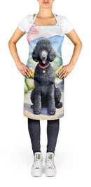 Black Poodle Spring Path Apron – Artist-Designed Kitchen, BBQ & Craft Apron