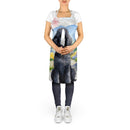 Black Poodle Spring Path Apron – Artist-Designed Kitchen, BBQ & Craft Apron