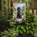 Black Poodle Spring Path Garden Flag  – Dog-Themed Floral Outdoor Decor