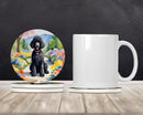 Black Poodle Spring Path Large Sandstone Coasters Pack of 4