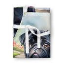 Black Pug Spring Path Apron – Artist-Designed Kitchen, BBQ & Craft Apron