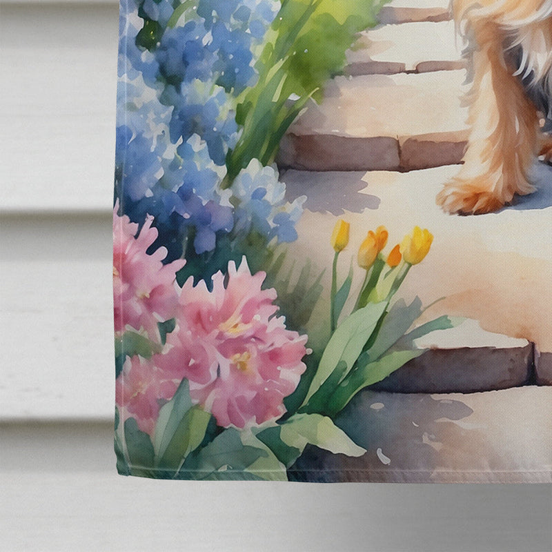 Yorkshire Terrier Spring Path House Flag