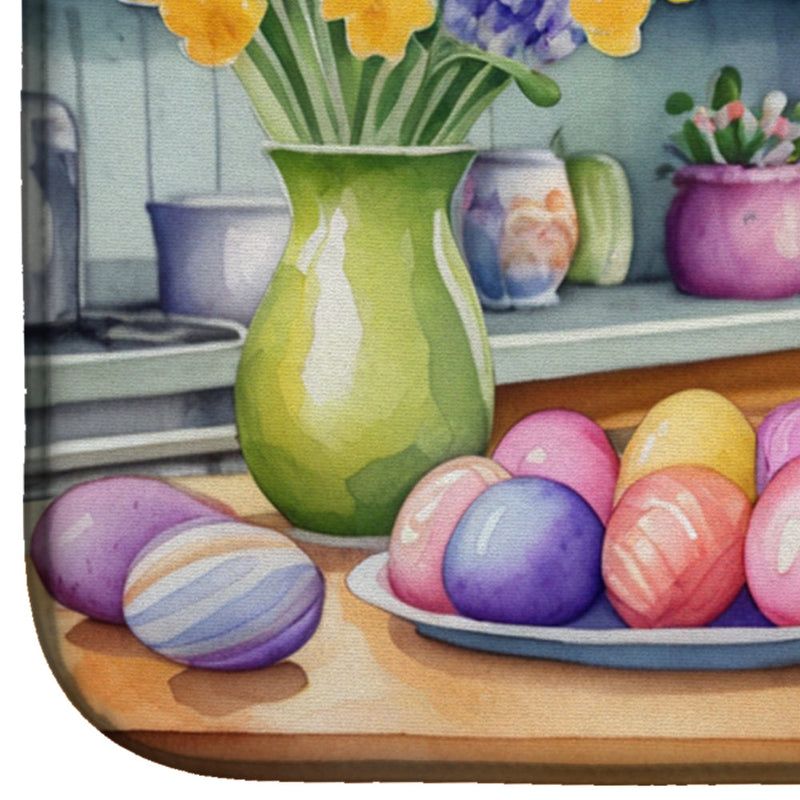 Decorating Easter Boxer Dish Drying Mat
