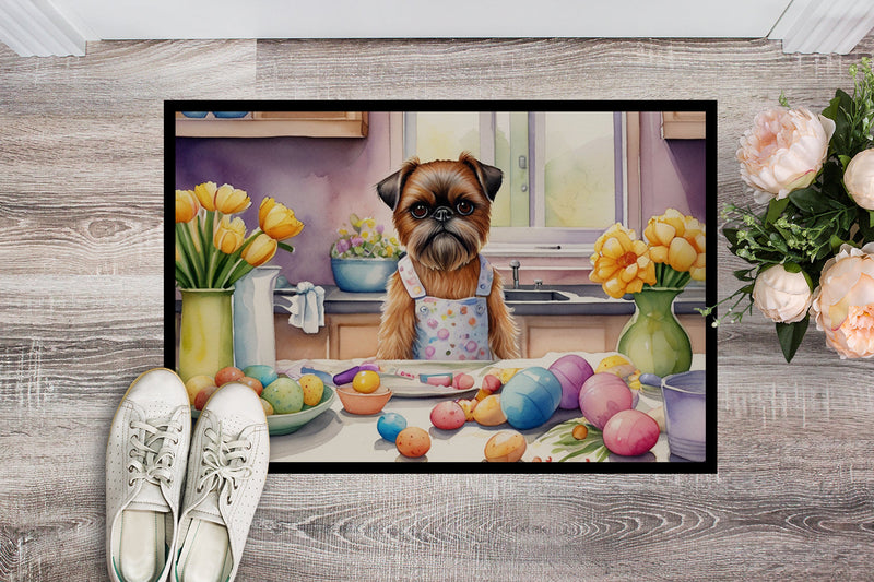 Decorating Easter Brussels Griffon Doormat-24x36 Indoor / Outdoor Rug | Made in USA