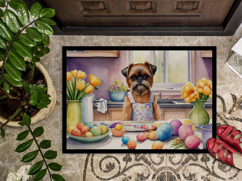 Decorating Easter Brussels Griffon Doormat-24x36 Indoor / Outdoor Rug | Made in USA