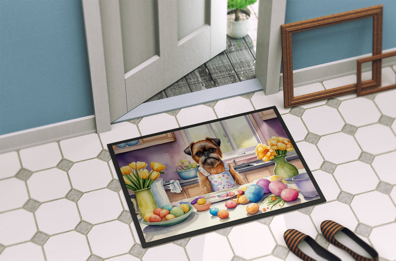Decorating Easter Brussels Griffon Doormat-24x36 Indoor / Outdoor Rug | Made in USA