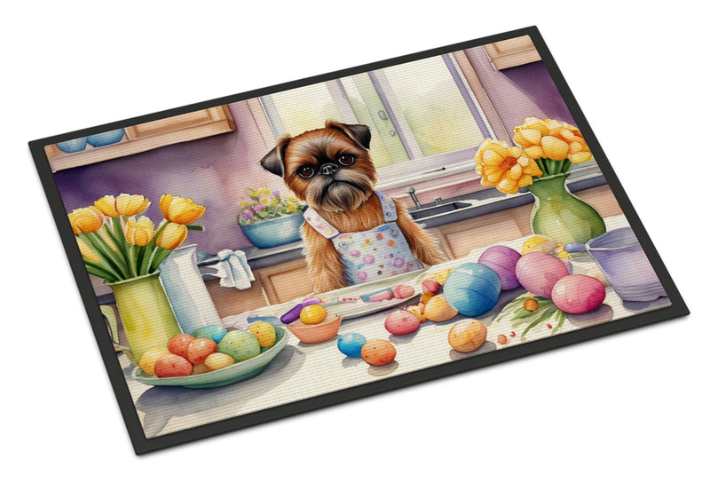 Decorating Easter Brussels Griffon Doormat-24x36 Indoor / Outdoor Rug | Made in USA