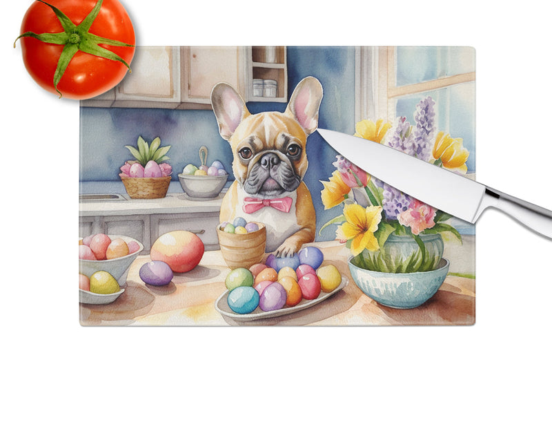 Decorating Easter French Bulldog Glass Cutting Boards – Durable, Decorative Kitchen Art