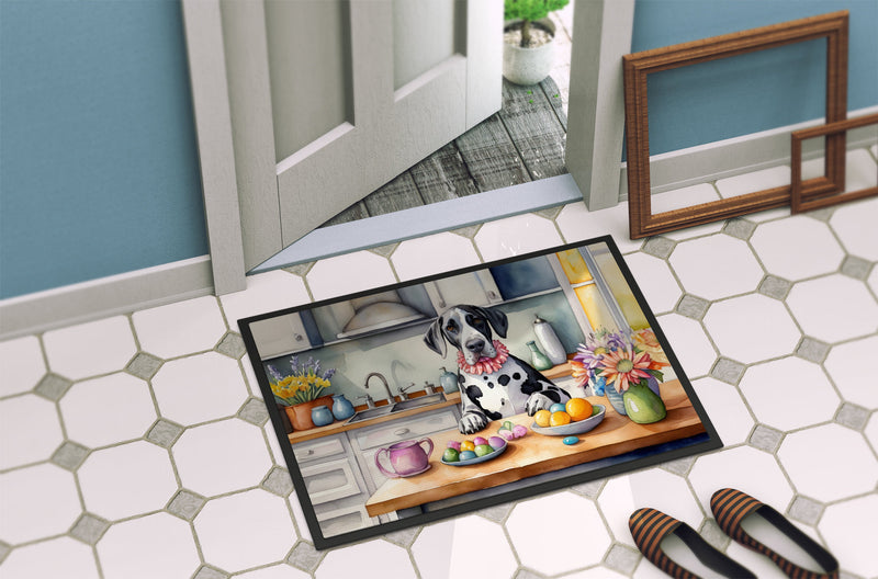 Decorating Easter Great Dane Doormat - 18X27 Indoor / Outdoor Rug | Made in USA