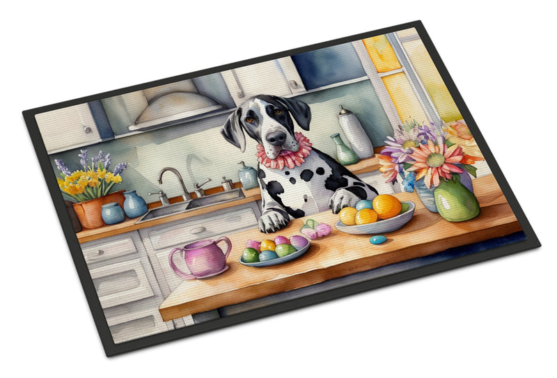 Decorating Easter Great Dane Doormat - 18X27 Indoor / Outdoor Rug | Made in USA