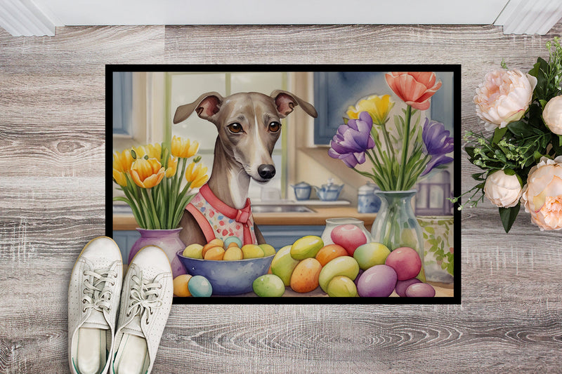 Decorating Easter Italian Greyhound Doormat-24x36 Indoor / Outdoor Rug | Made in USA