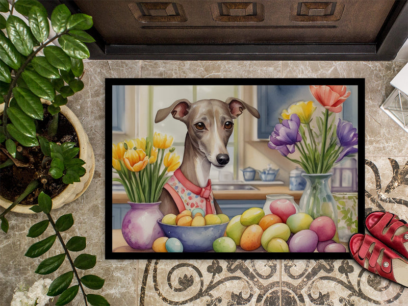 Decorating Easter Italian Greyhound Doormat-24x36 Indoor / Outdoor Rug | Made in USA