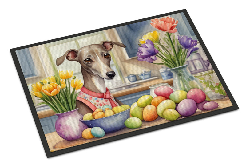 Decorating Easter Italian Greyhound Doormat-24x36 Indoor / Outdoor Rug | Made in USA