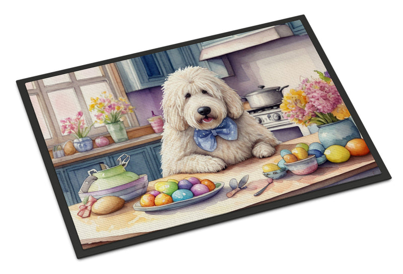 Decorating Easter Komondor Doormat